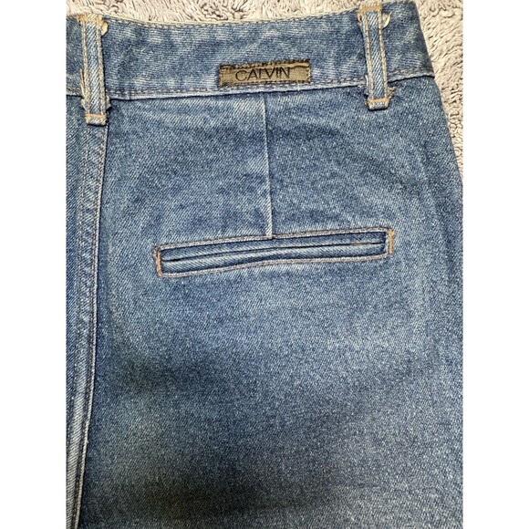 Vtg Calvin Klein Pleated Jeans Womens 28” High Rise Straight Mauritius 80s Rare - Picture 4 of 16